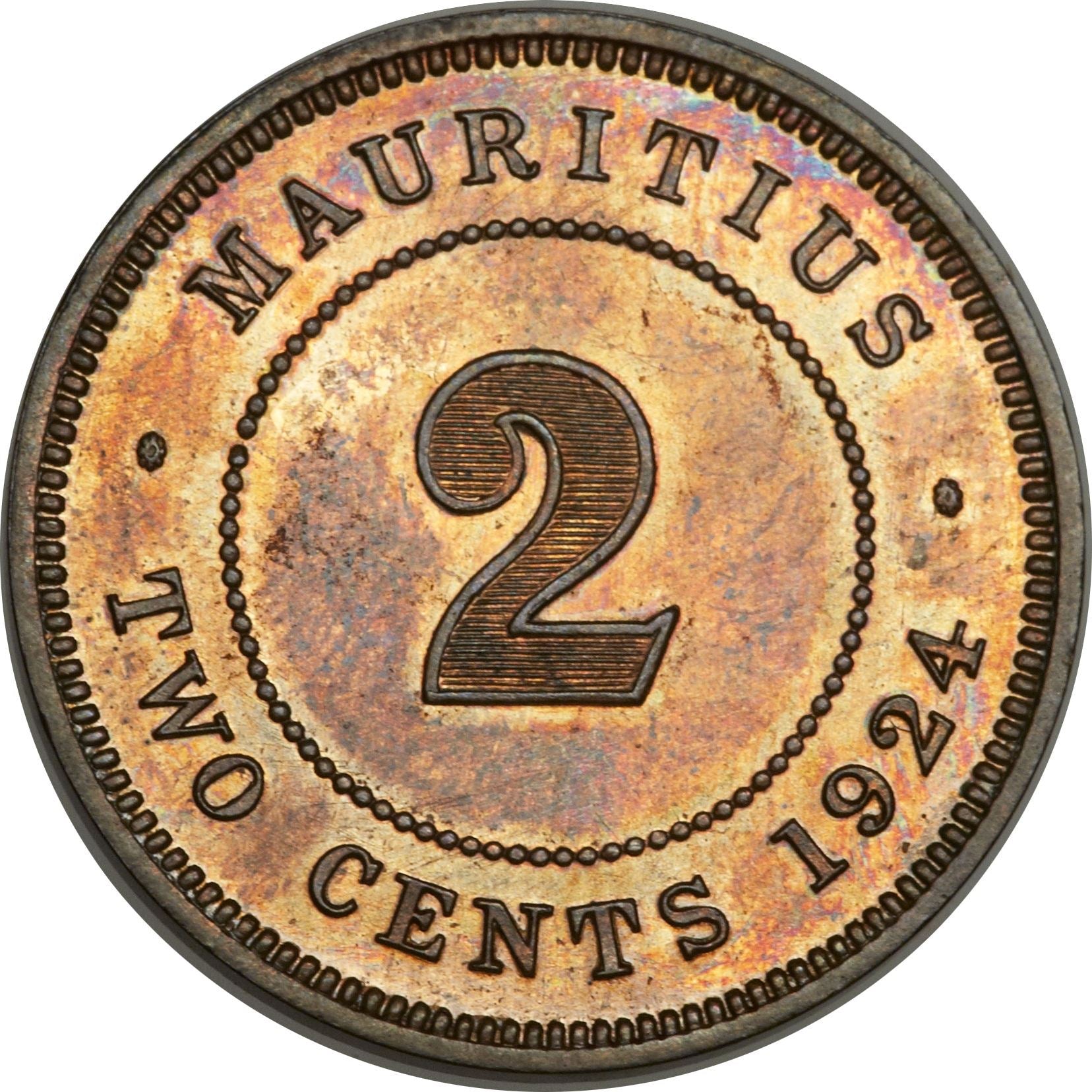 Mauritius 2 Cents - George V | KM13 | 1911 - 1924