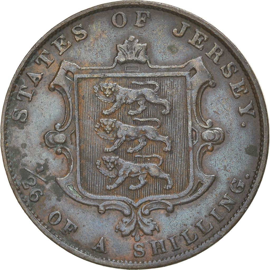 Jersey Coin Islanders 1/26 Shilling Coin | Queen Victoria | Shield | KM2 | 1841 - 1861