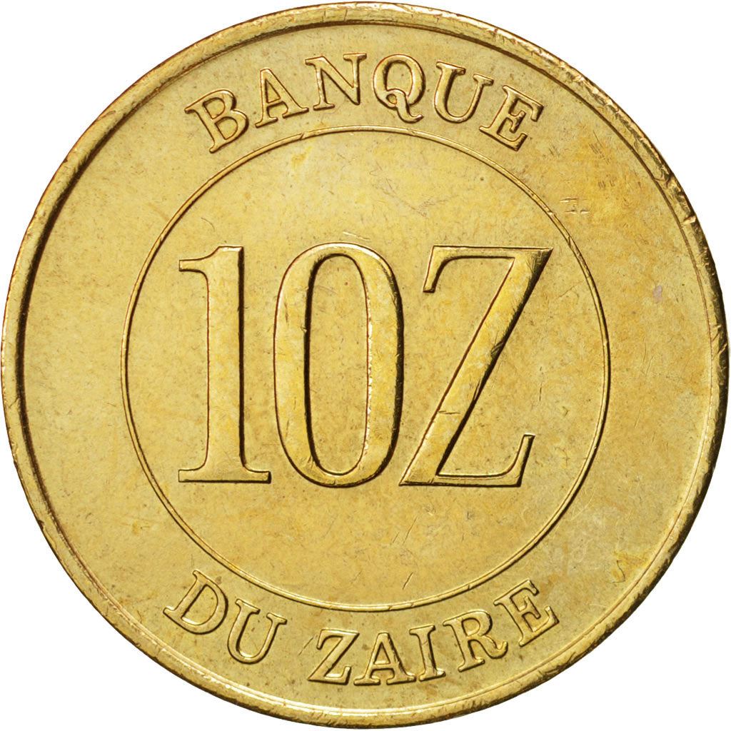 Zaire | 10 Zaires Coin | Mobutu Sese Seko | Km:19 | 1988