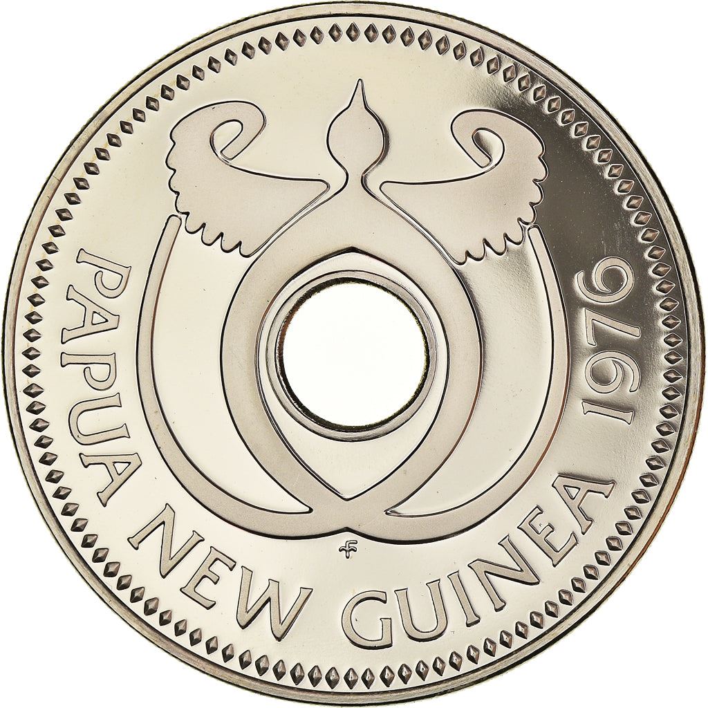 Moeda da Papua Nova Guiné Papua-Nova-Guiné 1 Kina | Isabel II | Crocodilo | KM6 | 1975 - 1999