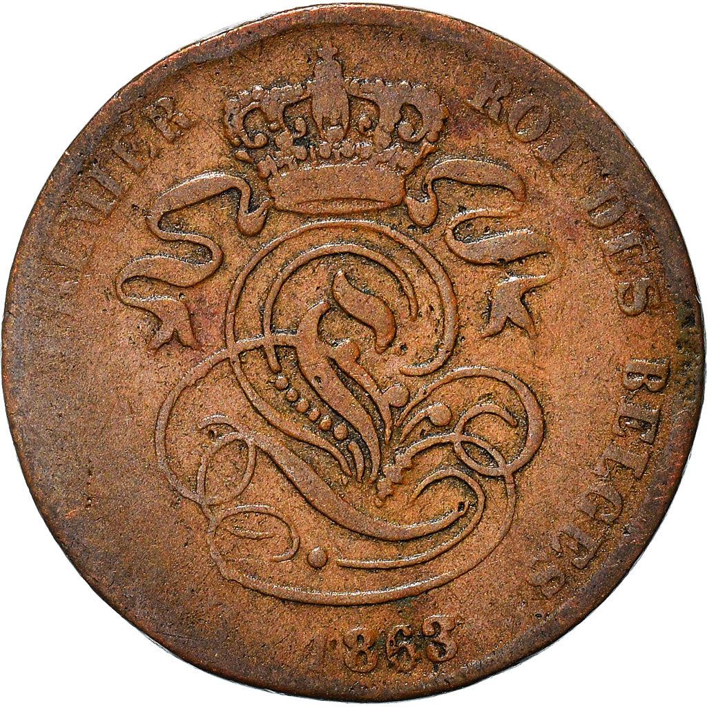 Belgien | 2-Centimes-Münze | Leopold I. | Kupfer | KM: 4.1–4.4 | 1833–1865
