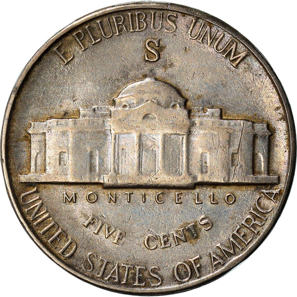 USA | 5 cent mynt | Thomas Jefferson | Monticello | KM192a | 1942 - 1945