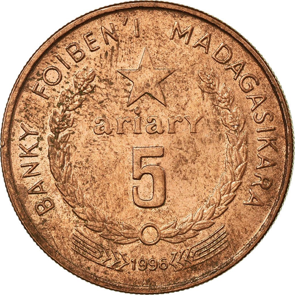 Madagascar | 5 Ariary Coin | Star | Rice | Km:23 | 1994 - 1996