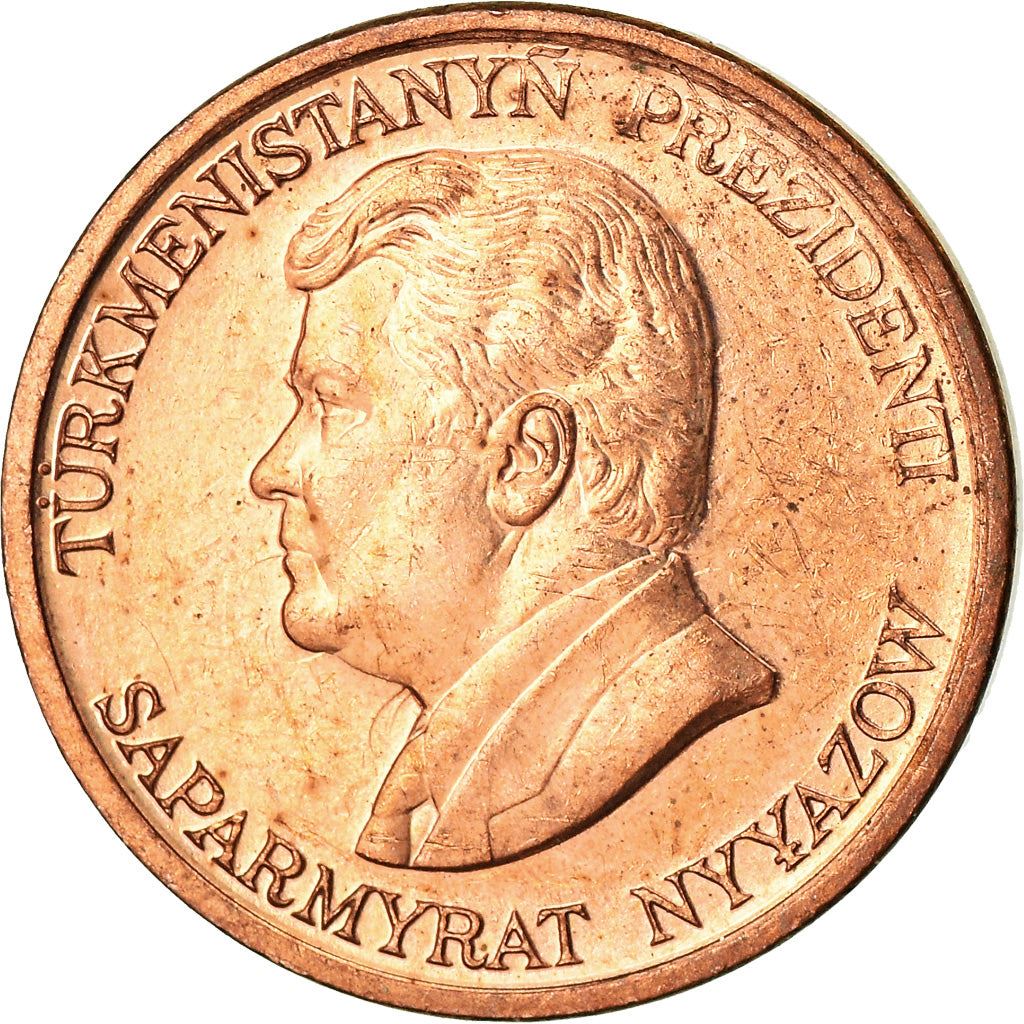 Turkmenistan 1 Teňňe Coin | Saparmurat Niyazov | KM1 | 1993