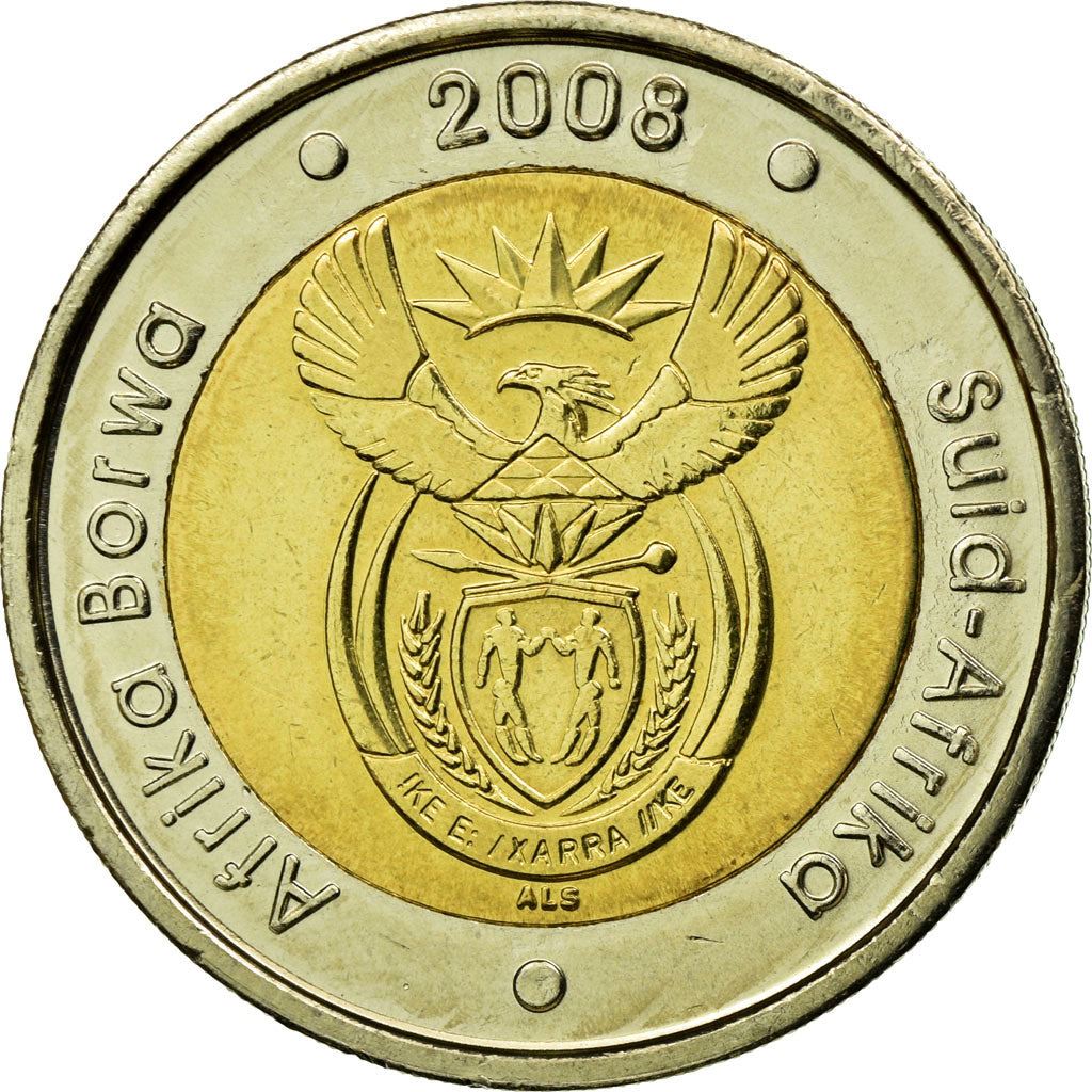 South Africa | 5 Rand Coin | Animals | Wildebeest | Gnu | Km:446 | 2008