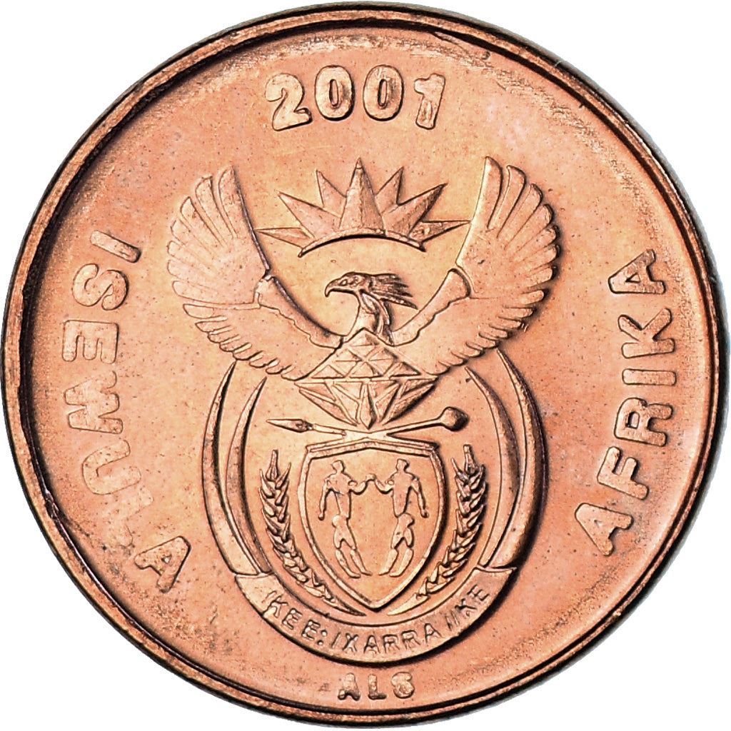 South Africa 1 Cent Coin | Ndebele Legend - ISEWULA AFRIKA | KM221 | 2000 - 2001