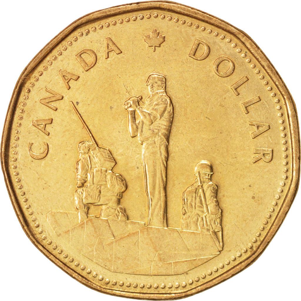 Canada | 1 Dollar Coin | Peacekeeping Monument | Bronze plated nickel | KM:258 | 1995