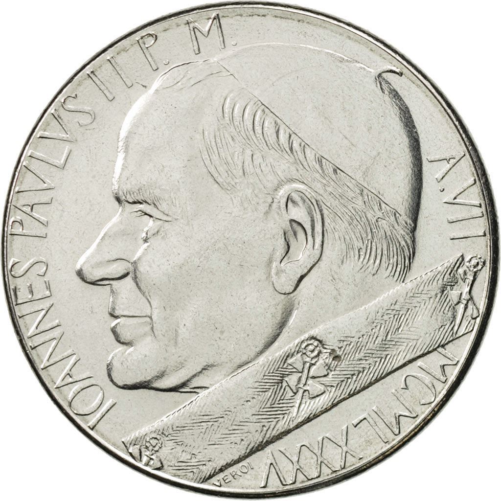 Vatican City | 100 Lire Coin | John Paul II | Km:188 | 1985
