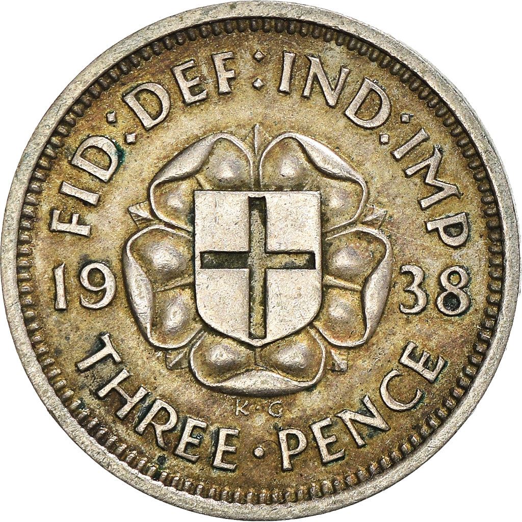 United Kingdom | 3 Pence Coin | George VI | KM:848 | 1937 - 1945