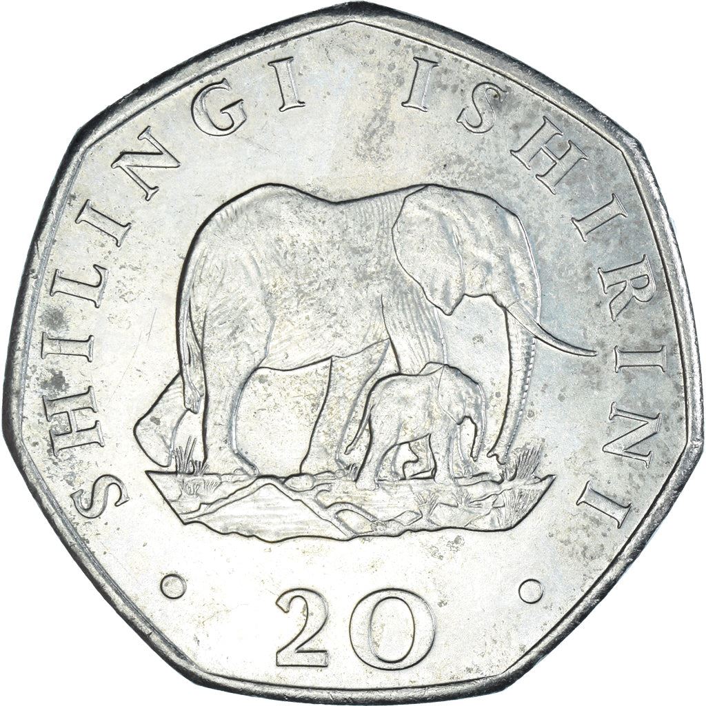 Tanzania | 20 Shilingi Coin | Elephant | Km:27.2 | 1992
