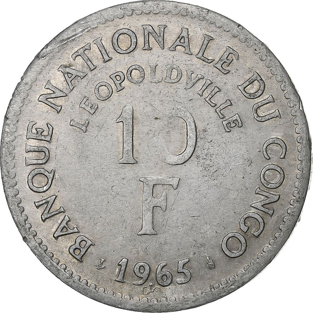Congo-Leopoldville | 10 Francs Coin | Lion | Km:1 | 1965