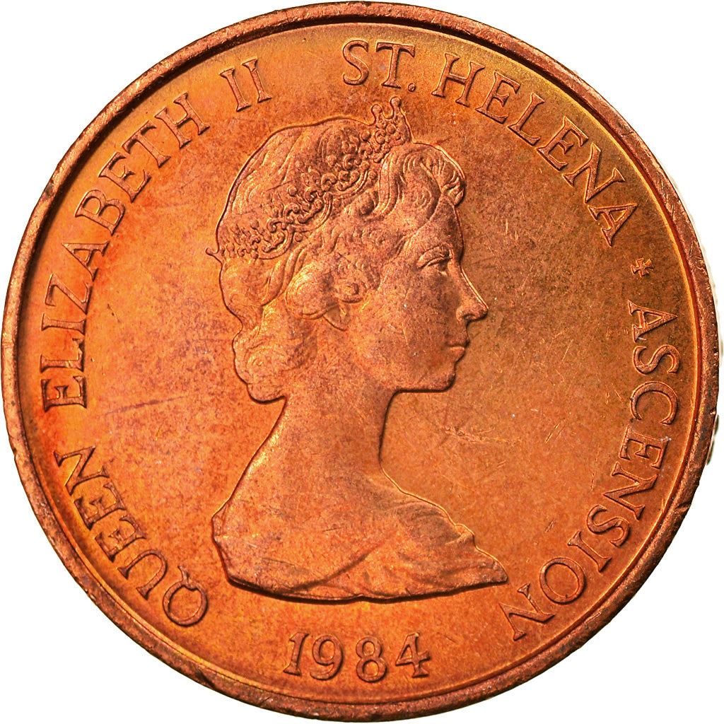 Saint Helena en Ascension | 1 Penny Munt | Elizabeth II | Tonijn | Km:1 | 1984