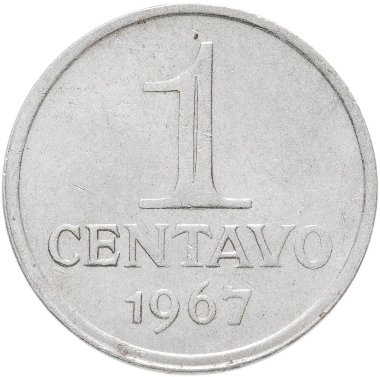 Brazil | 1 Centavo Coin | Effigy | Km:575.1 | 1967