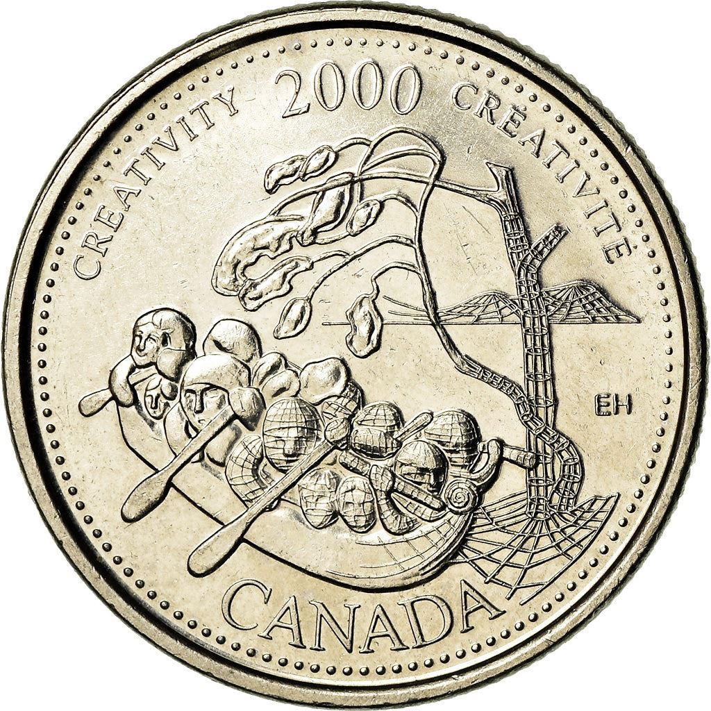 Canada | 25 Cents Coin | Creativity | Nickel | KM:379 | 2000
