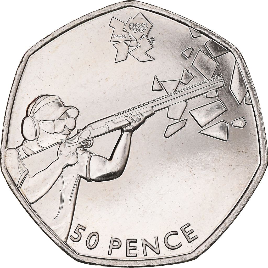 United Kingdom 50 Pence Coin | Elizabeth II 4th portrait | Shooting | 2011