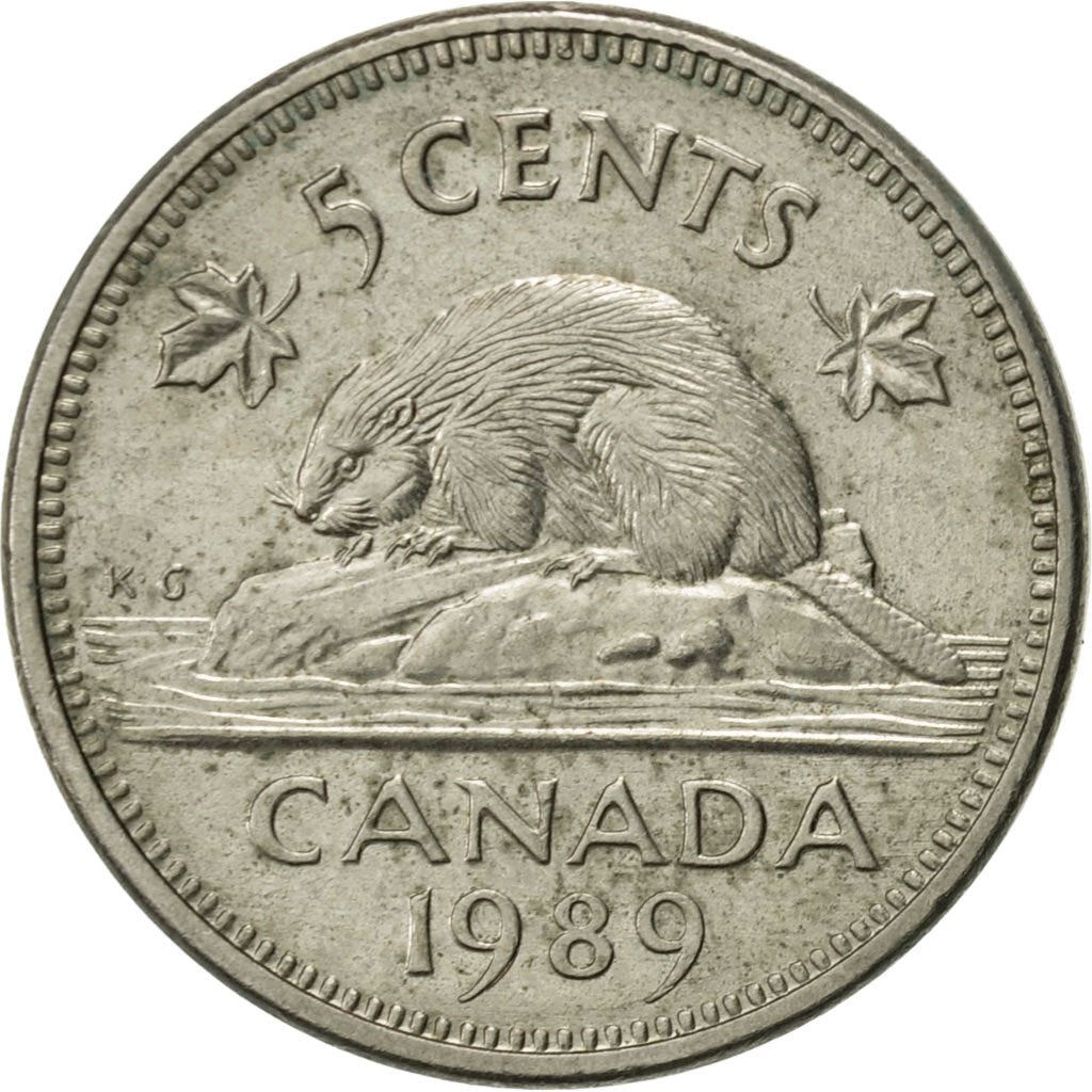 Canada | 5 Cents Coin | Copper-nickel | 2nd portrait; Copper-nickel | KM:60.2a | 1982-1989