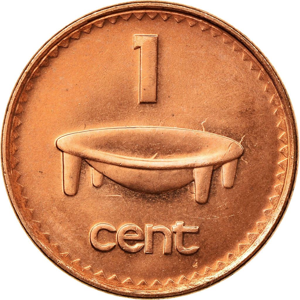 Fiji | 1 Cent Coin | Elizabeth II | Tanoa Kava Bowl | KM49b | 2006