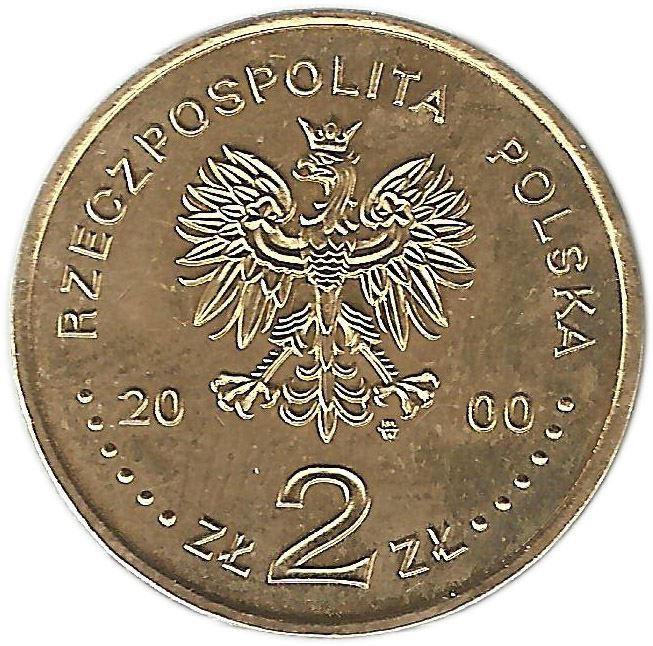 Poland | 2 Z?ote | 1000 lecie Wroc?awia | Jesus | Lamb | Eagle | KM389 | 2000