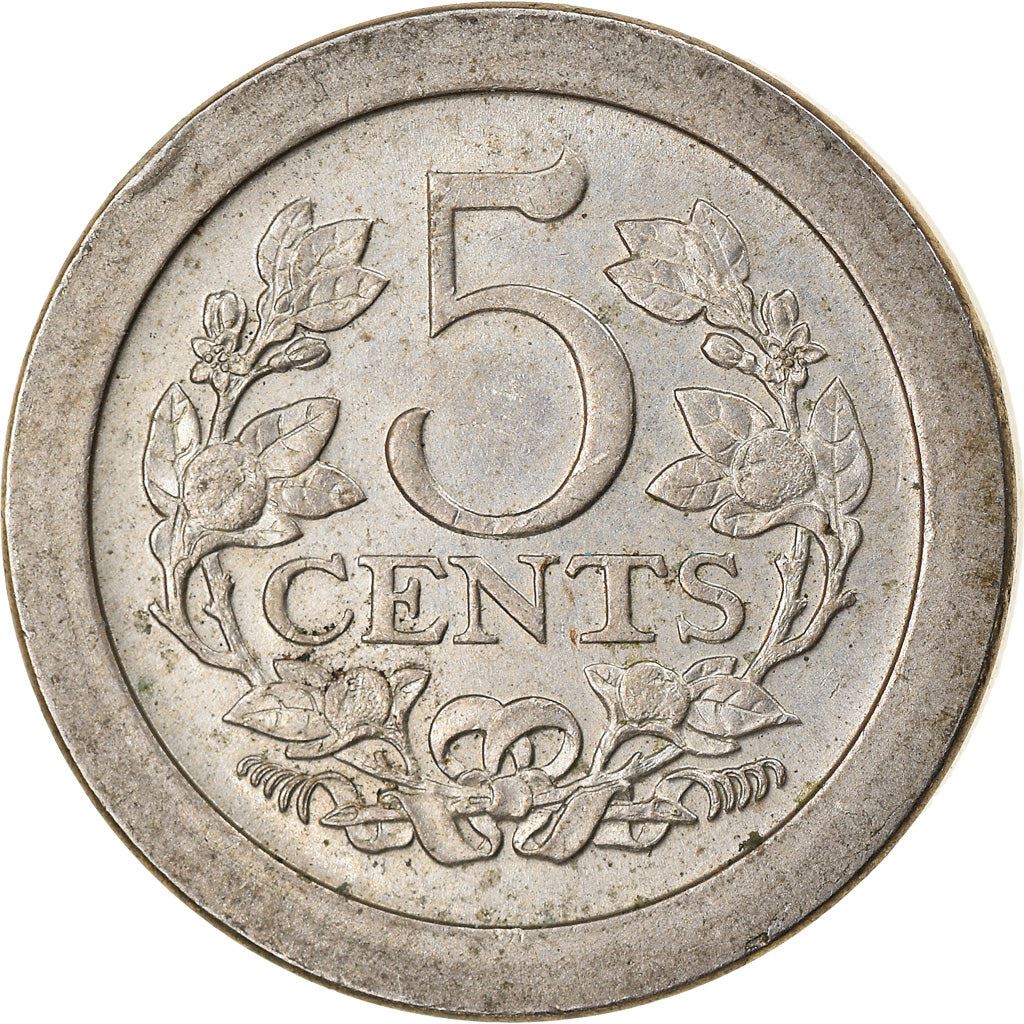 Netherlands | 5 Cents Coin | Copper-nickel | Crown | Wreath | KM:137 | 1907-1909