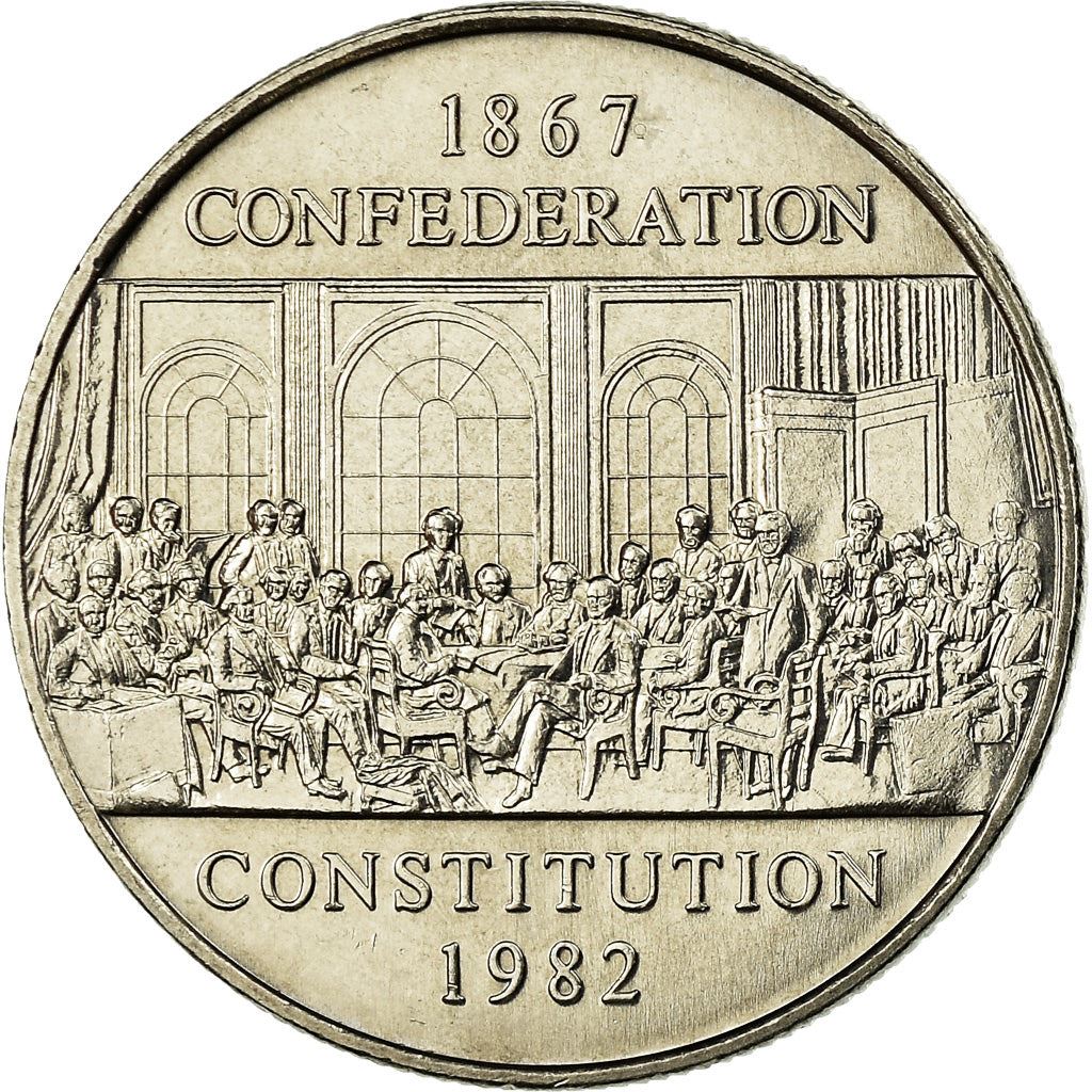 Canada | 1 Dollar Coin | Constitution Acts | Nickel | KM:134 | 1982