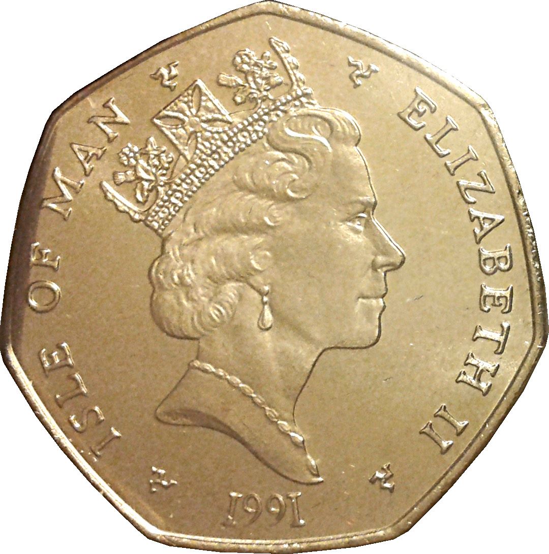 Isle of Man | 50 Pence Coin | Technology | Km:212 | 1988 - 1995