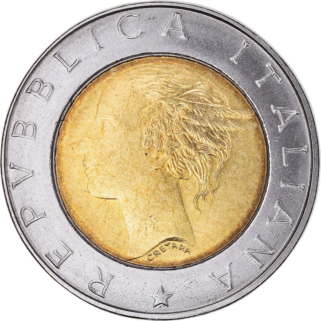 Italy | 500 Lire Coin | Parliament Elections | Km:203 | 1999