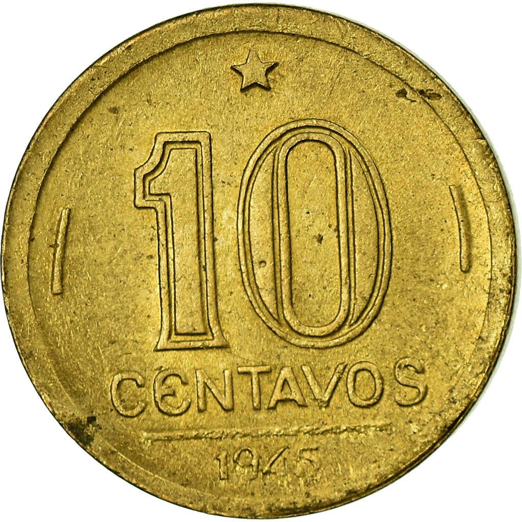 Brazil | 10 Centavos Coin | Getúlio Dornelles Vargas | Km:555A.1 | 1943 - 1947