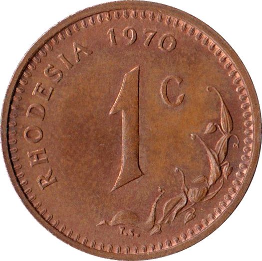 Rodezja | Moneta 1 Cent | Antylopy | Km:10 | 1970 - 1977