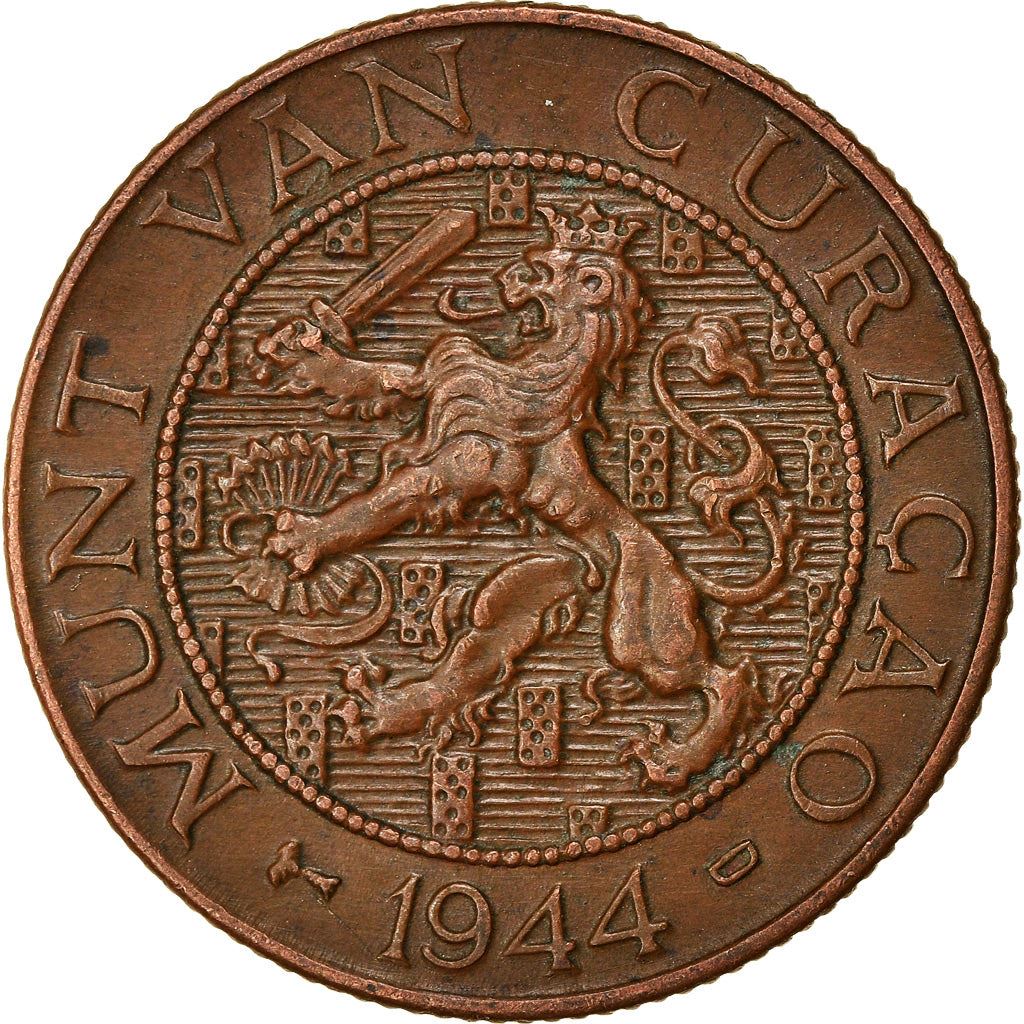 Curacao | 2.5 Cents Coin | Dutch Lion | Km:42 | 1944 - 1948