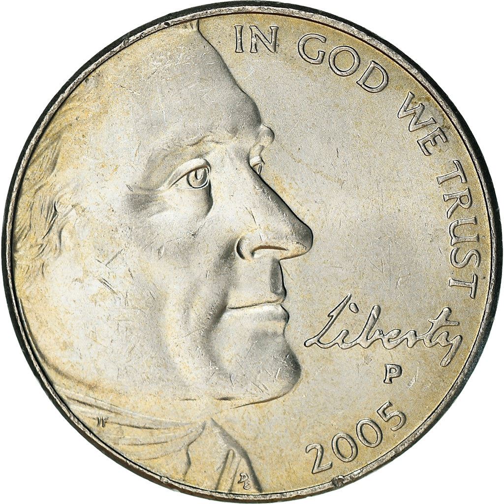 United States | 5 Cents Coin | Jefferson Nickel | Westward Journey | Bison | KM368 | 2005