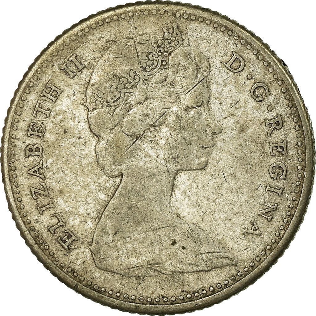 Canada | 10 Cents Coin | Silver | 2nd portrait | KM:61 | 1965-1966