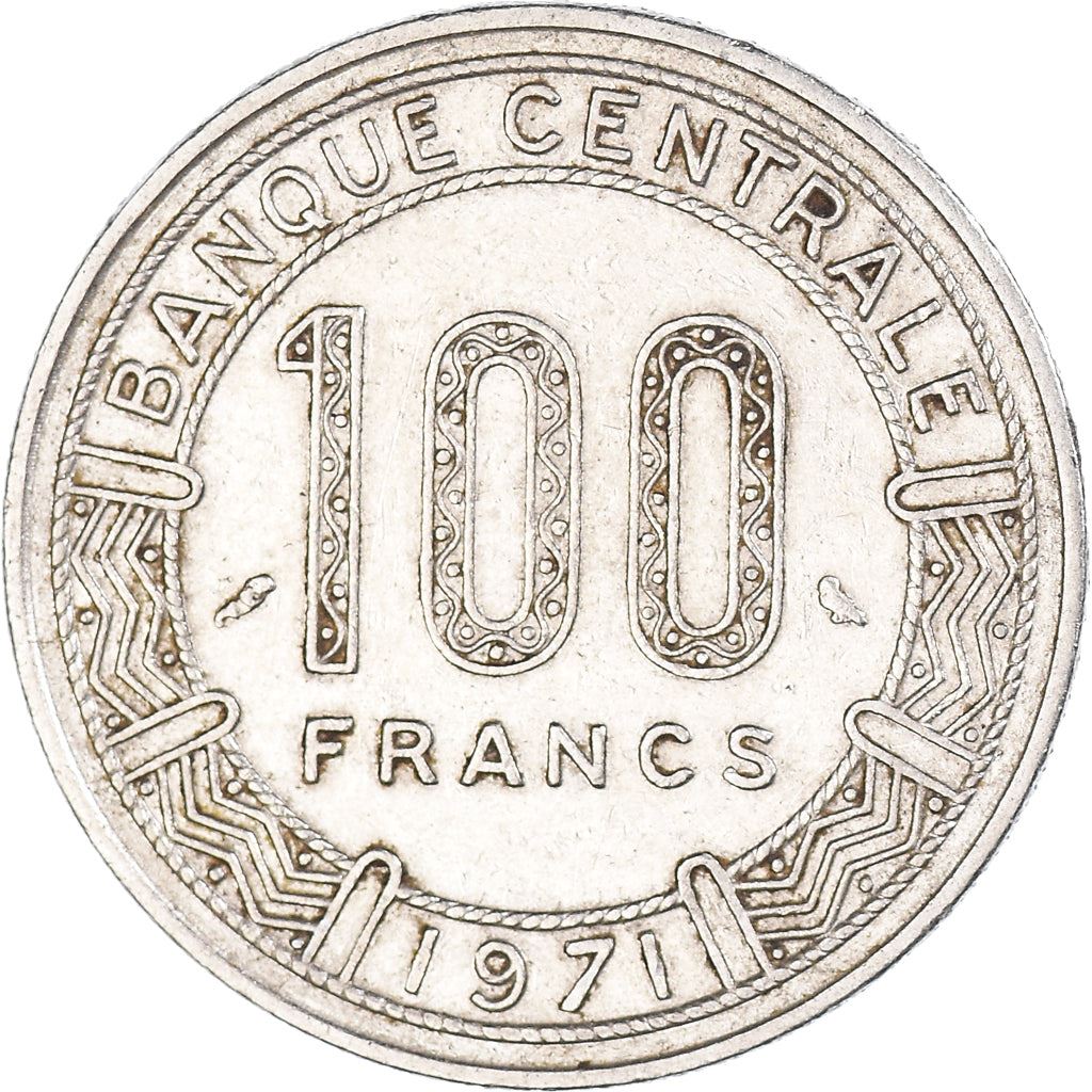 Central African Republic | 100 Francs Cfa Coin | Antelope | Km:6 | 1971 - 1972