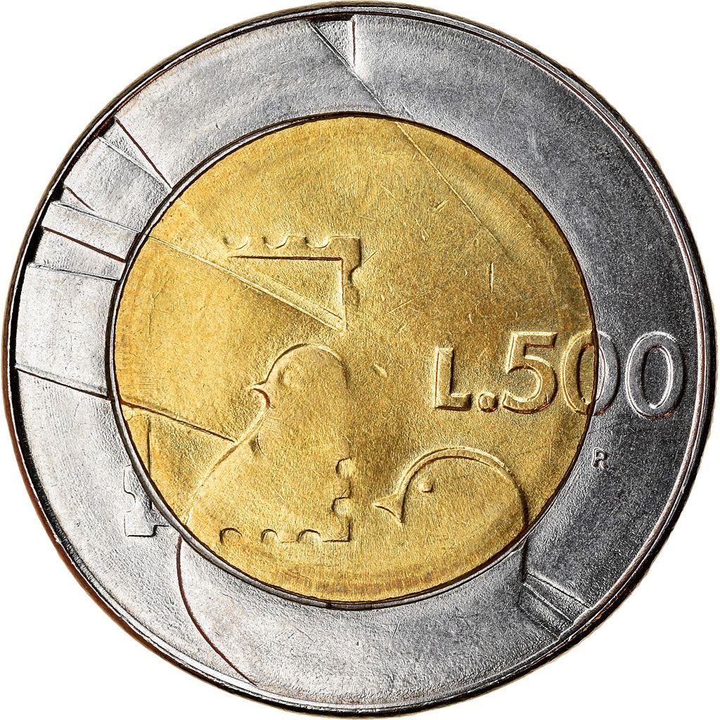 San Marino | 500 Lire Coin | Anniversary of San Marino | Km:256 | 1990
