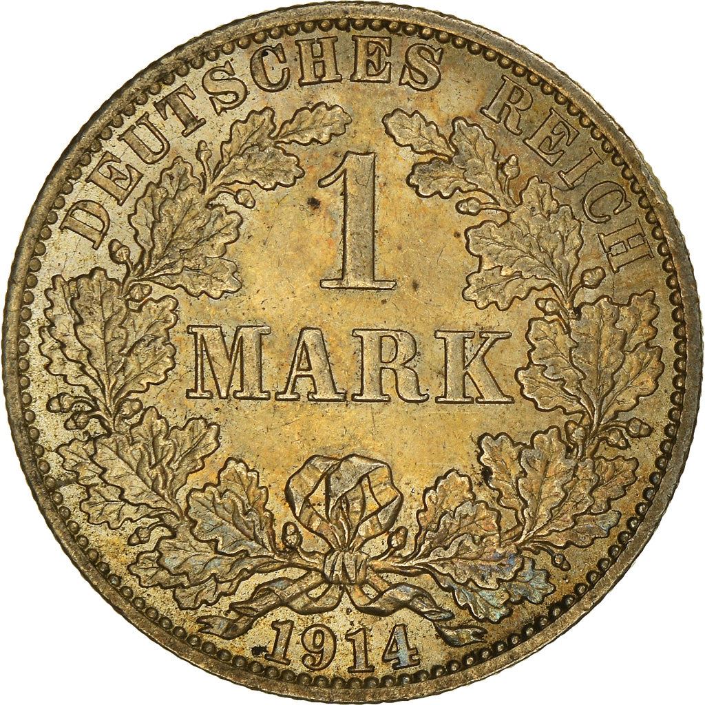 German Empire 1 Mark Coin | Deutsches Reich | Wilhelm II | Type 2 - Small Shield | KM14 | 1891 - 1916