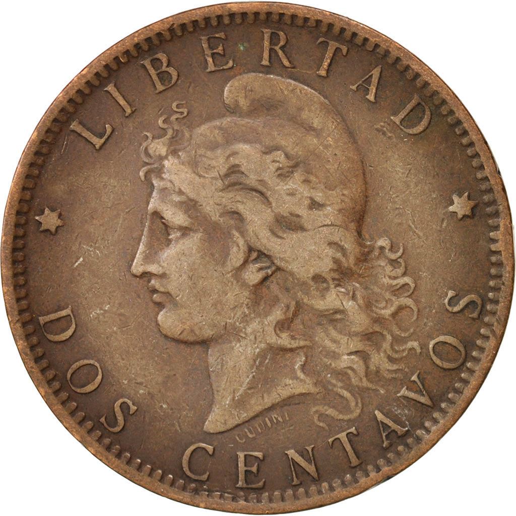 Argentina | 2 Centavos Coin | Phrygian cap | Km:33 | 1882 - 1896