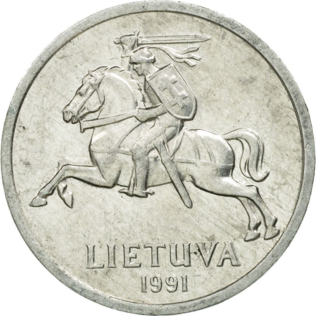 Lithuania | 1 Centas Coin | Aluminum | Horse or equine | KM:85 | 1991