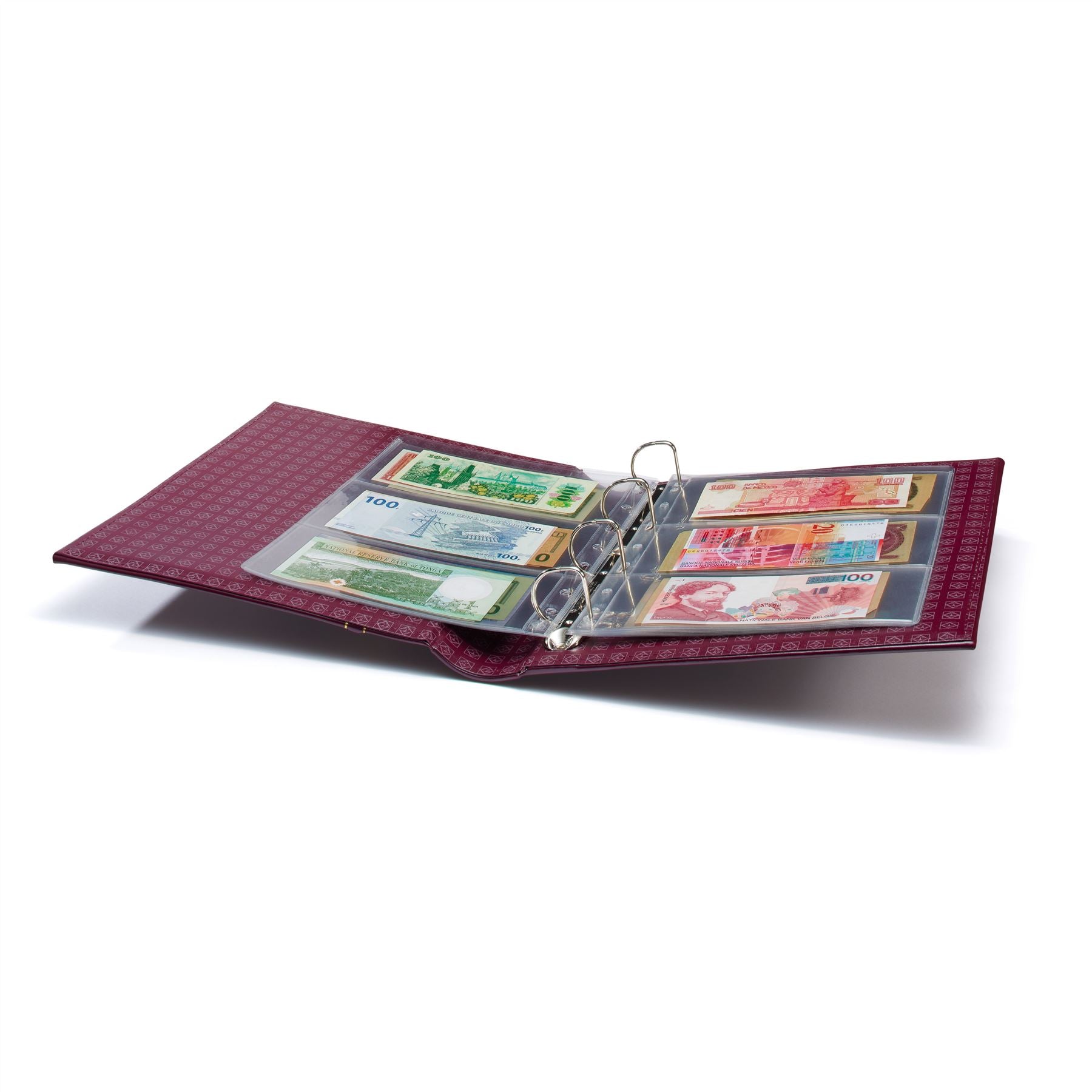 GRANDE CLASSIC Ring Binder with Slipcase | Coin and Banknote Album | Up to 60 Sheet Capacity | 4 Color Options