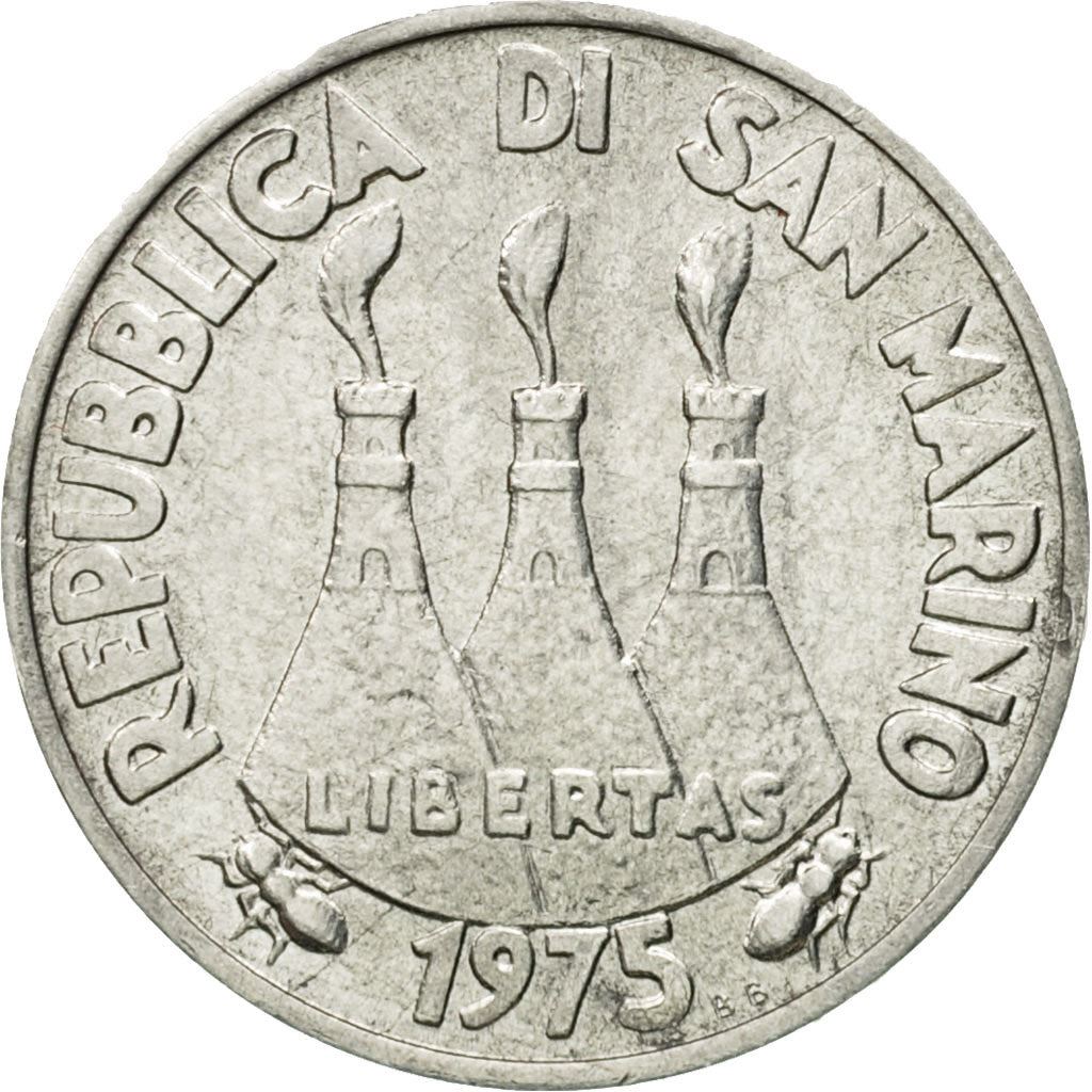 San Marino | 1 Lira Coin | Spiders | Km:40 | 1975