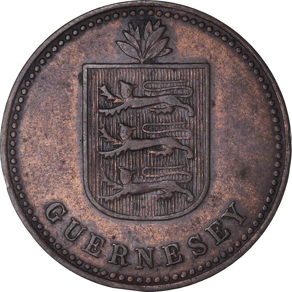 Guernsey 4 Doubles Coin | KM13 | 1914 - 1949