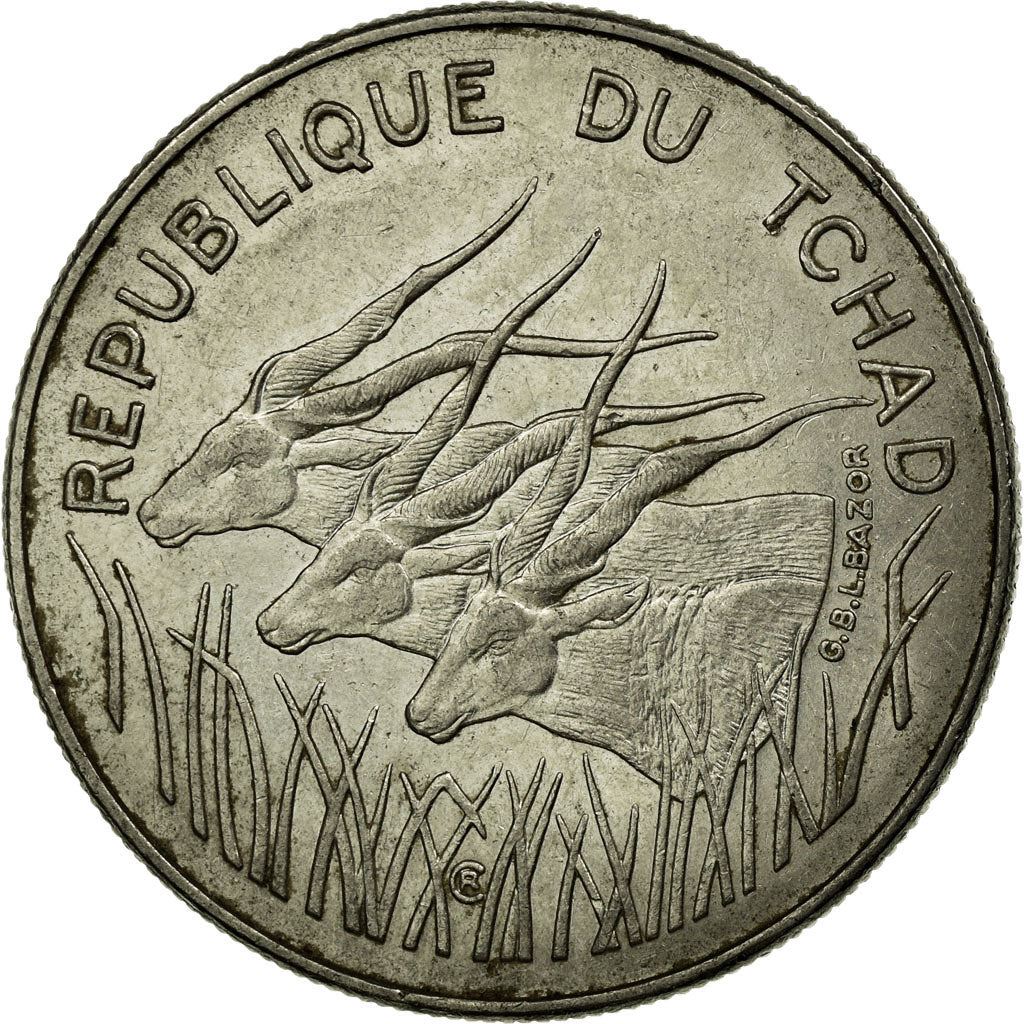 Chad | 100 Francs Coin | Giant Eland | Km:3 | 1975 - 1991