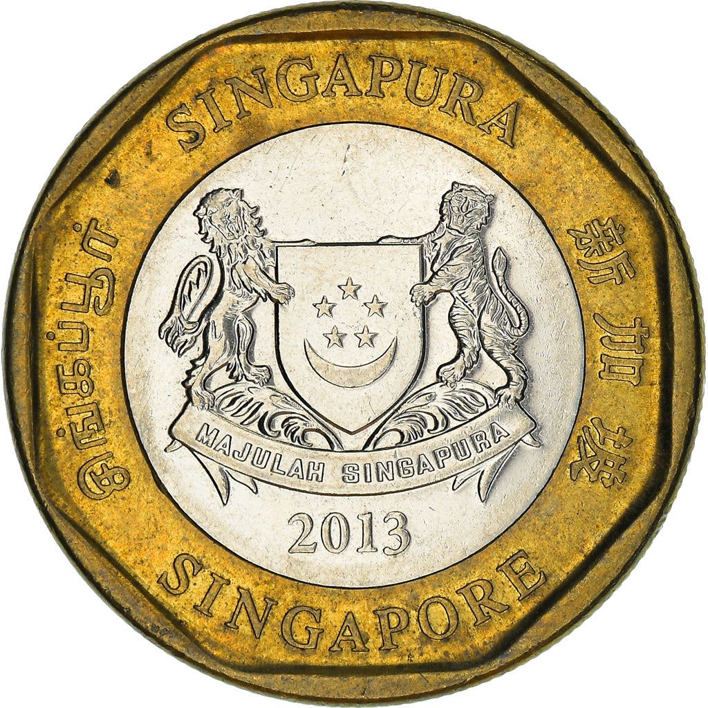 Singapore | 1 Dollar Coin | Merlion | Km:314 | 2013 - 2019