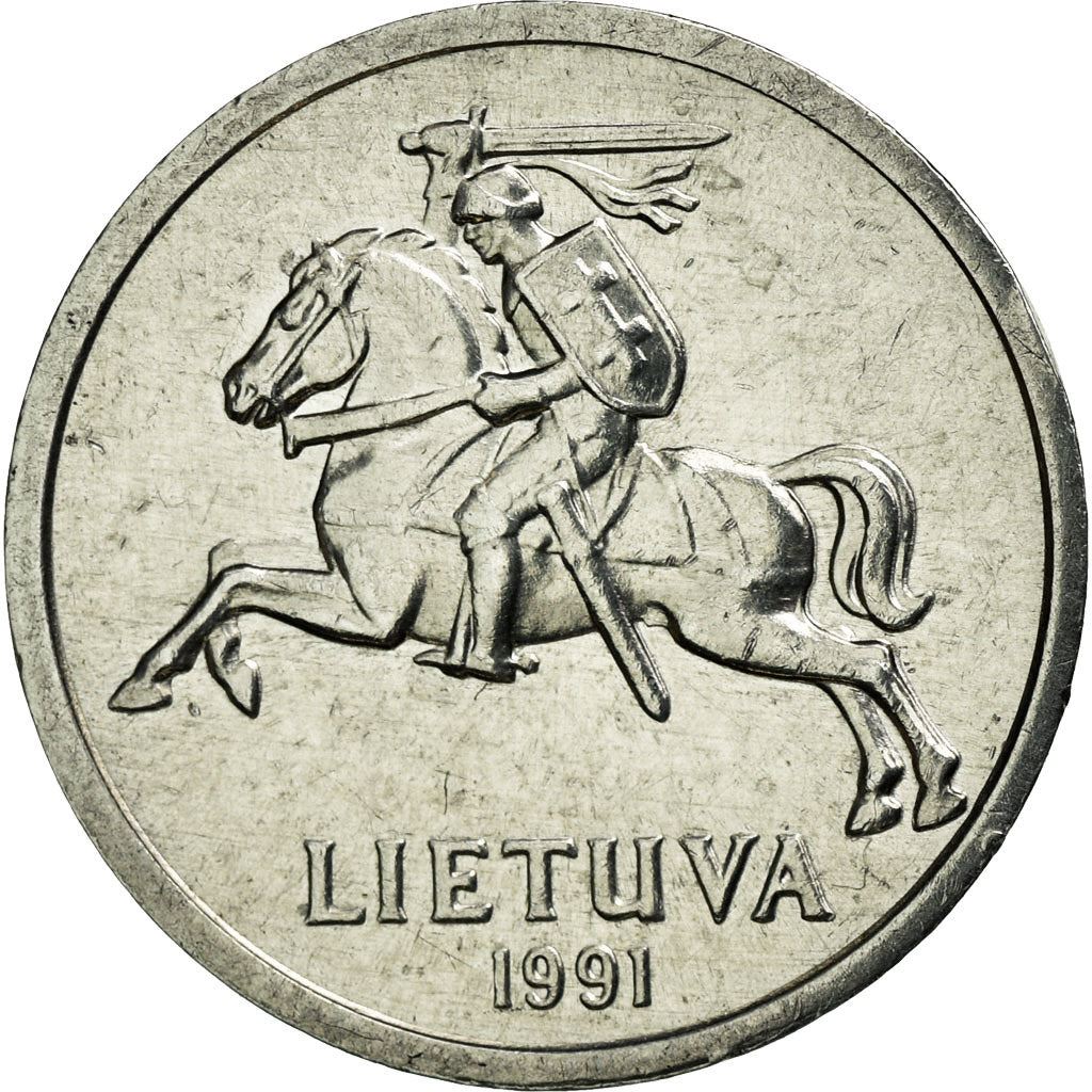 Lithuania | 1 Centas Coin | Aluminum | Horse or equine | KM:85 | 1991
