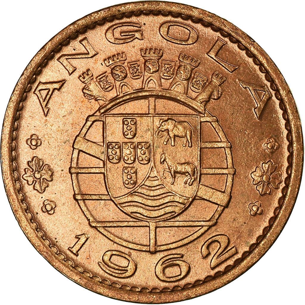 Angola | 20 Centavos Coin | Elephant | Horse | Shield | Km:78 | 1962
