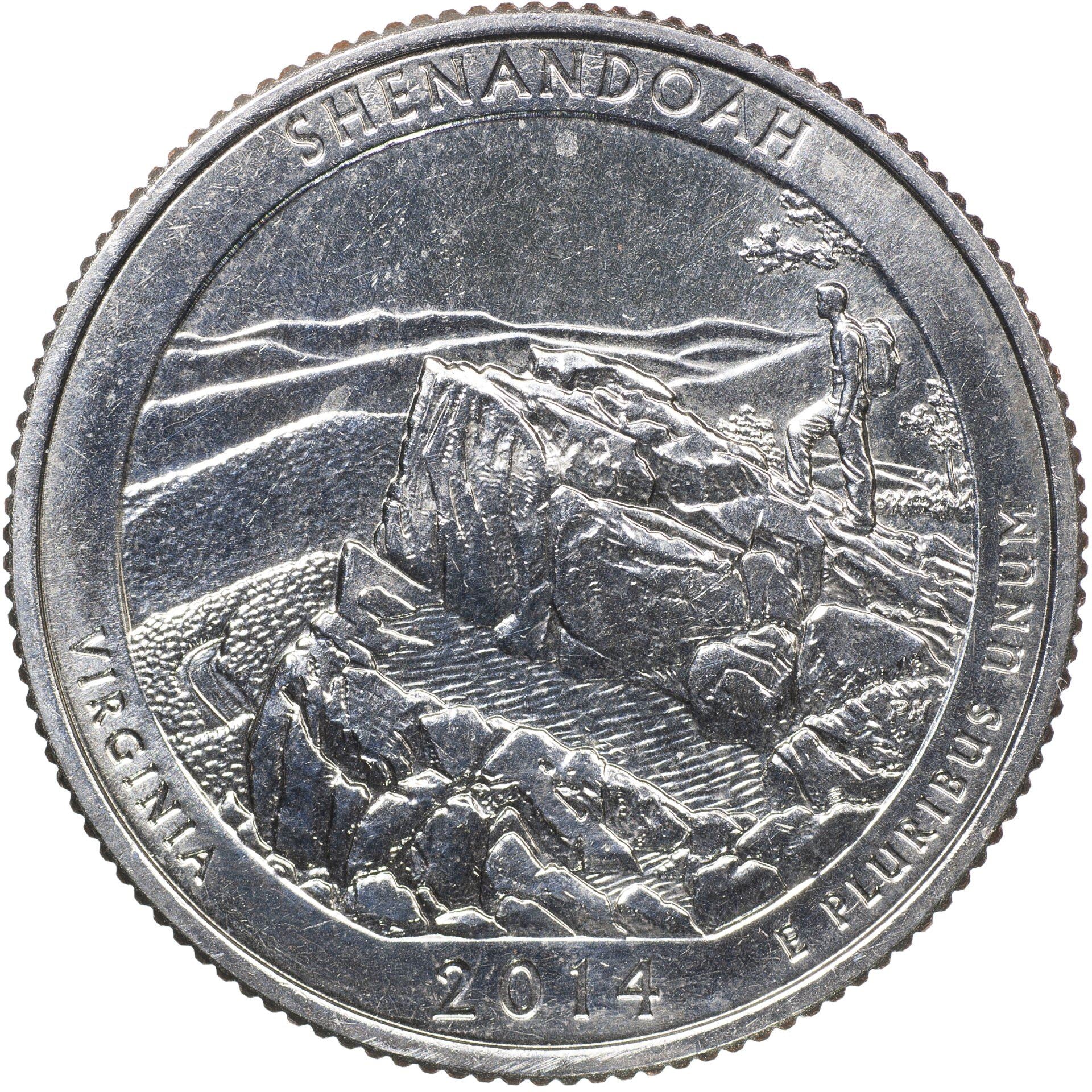 United States | 1/4 Dollar Coin | Shenandoah National Park | Km:567 | 2014