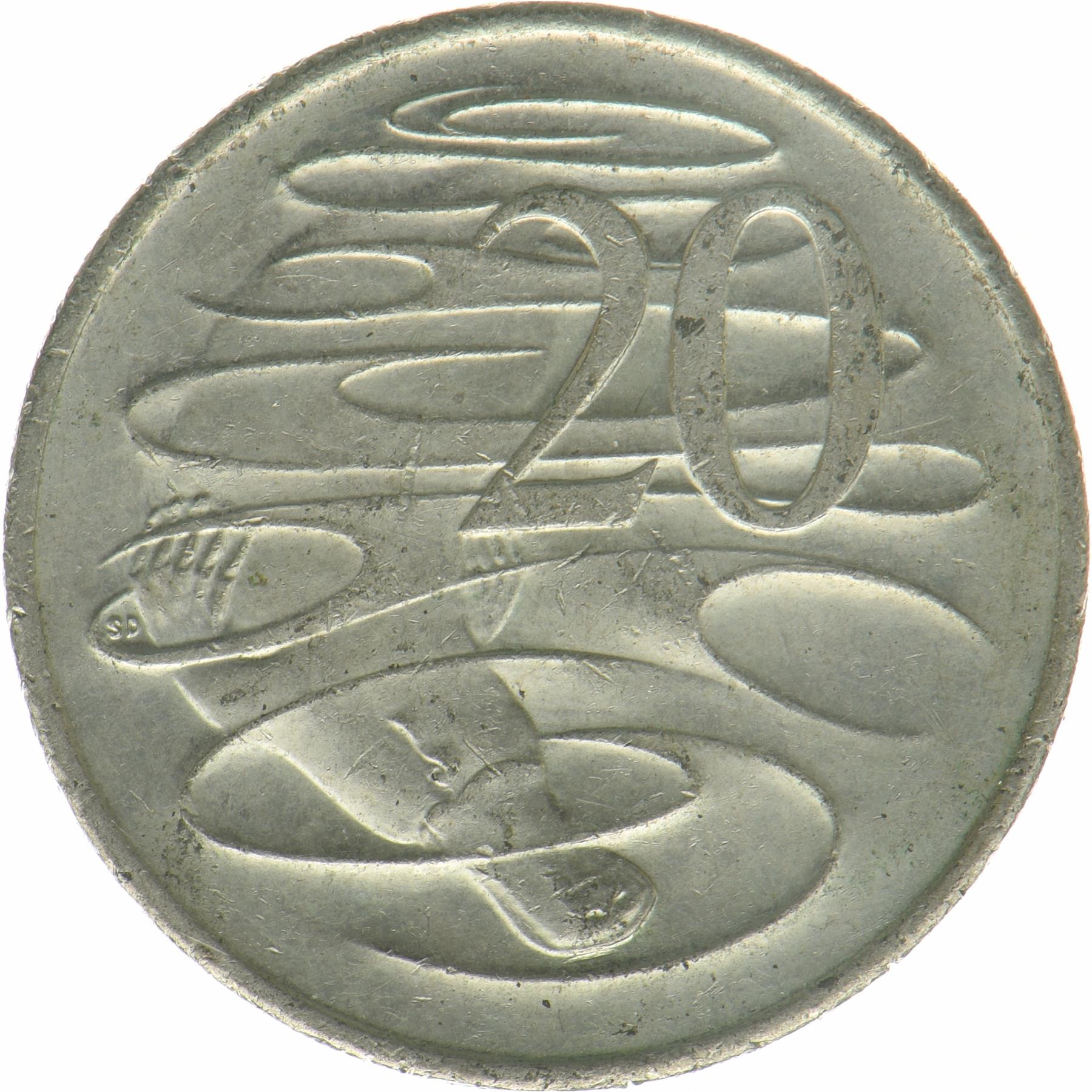 Australia | 20 Cents Coin | Platypus | KM:3614 | 2019 - 2023