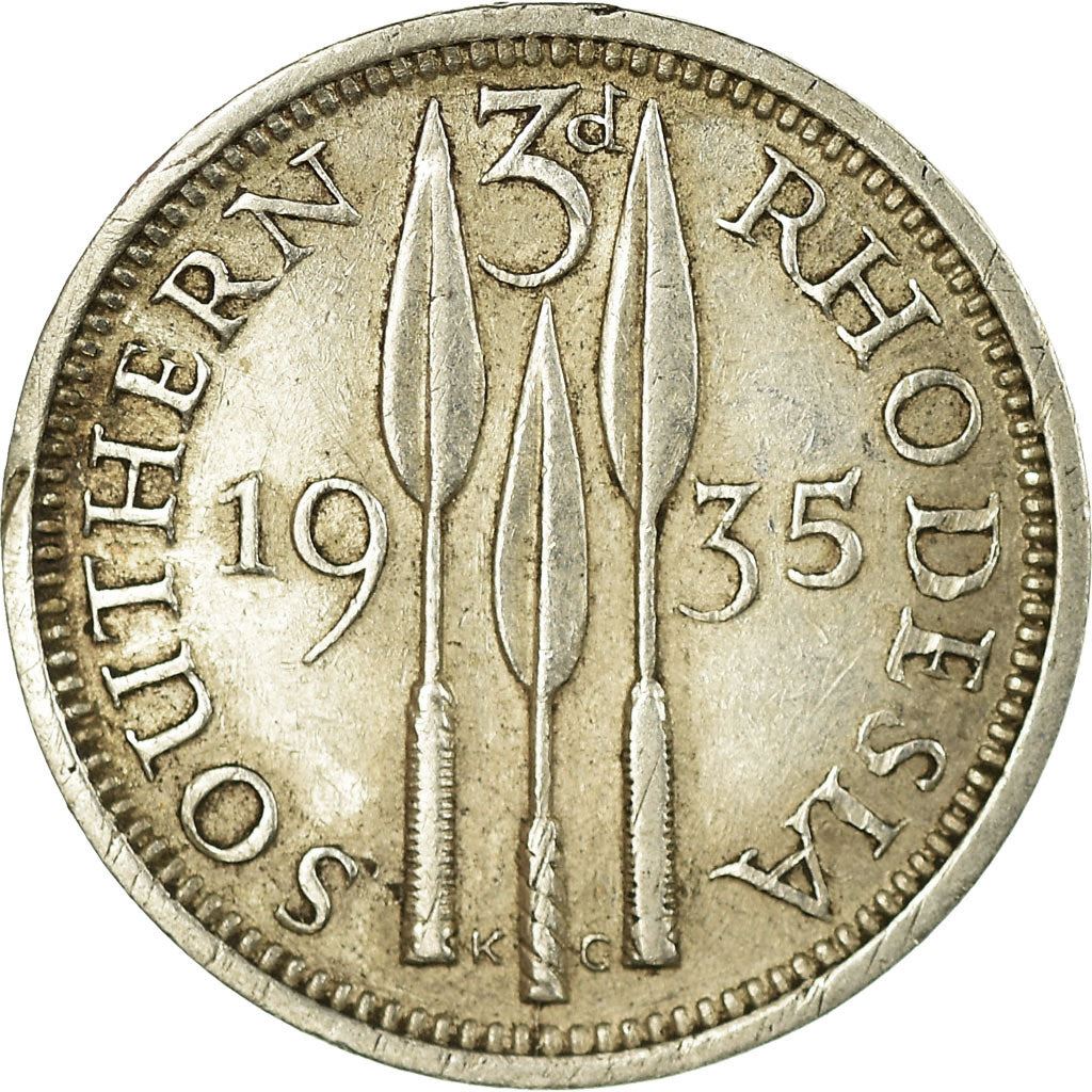 Southern Rhodesia | 3 Pence Coin | George V | Spears | Km:1 | 1932 - 1936