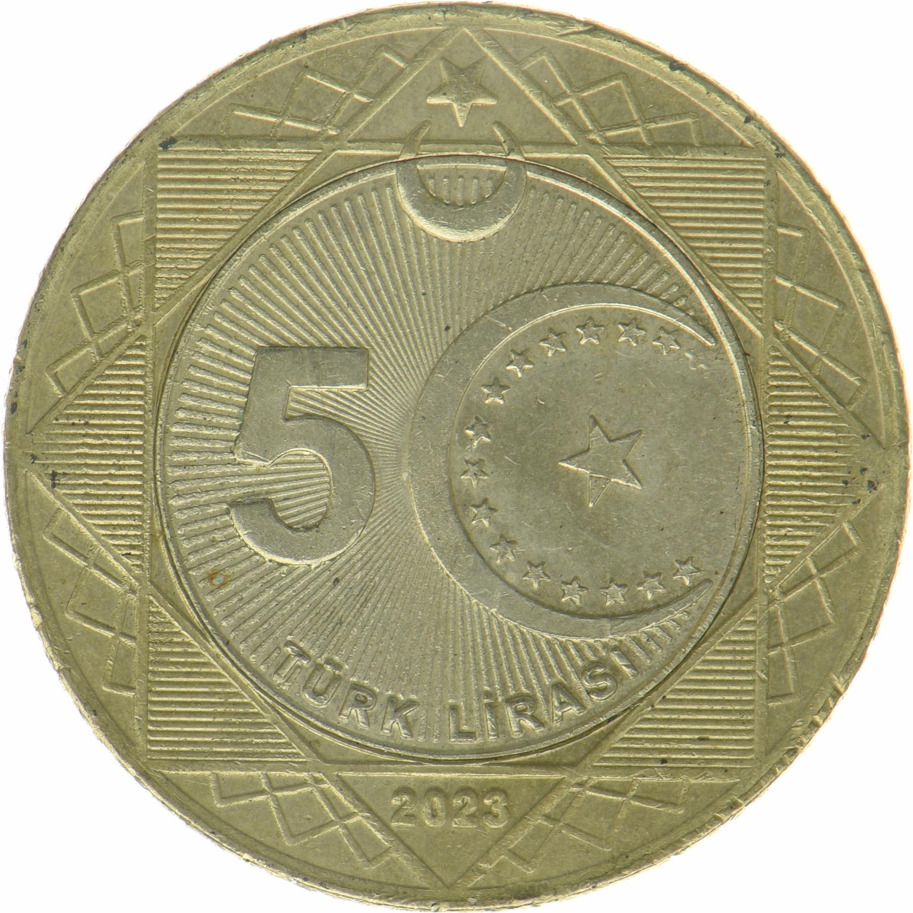 Turkey | 5 Lira Coin | Mustafa Kemal Atatürk | 2023