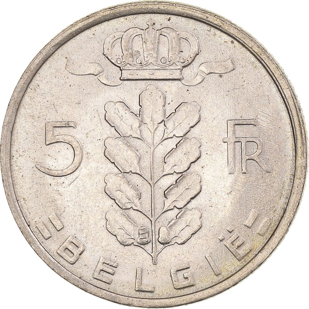 Belgian Coin 5 Francs - Baudouin België | Cornucopia | Oak | Star | KM135 | 1948 - 1981