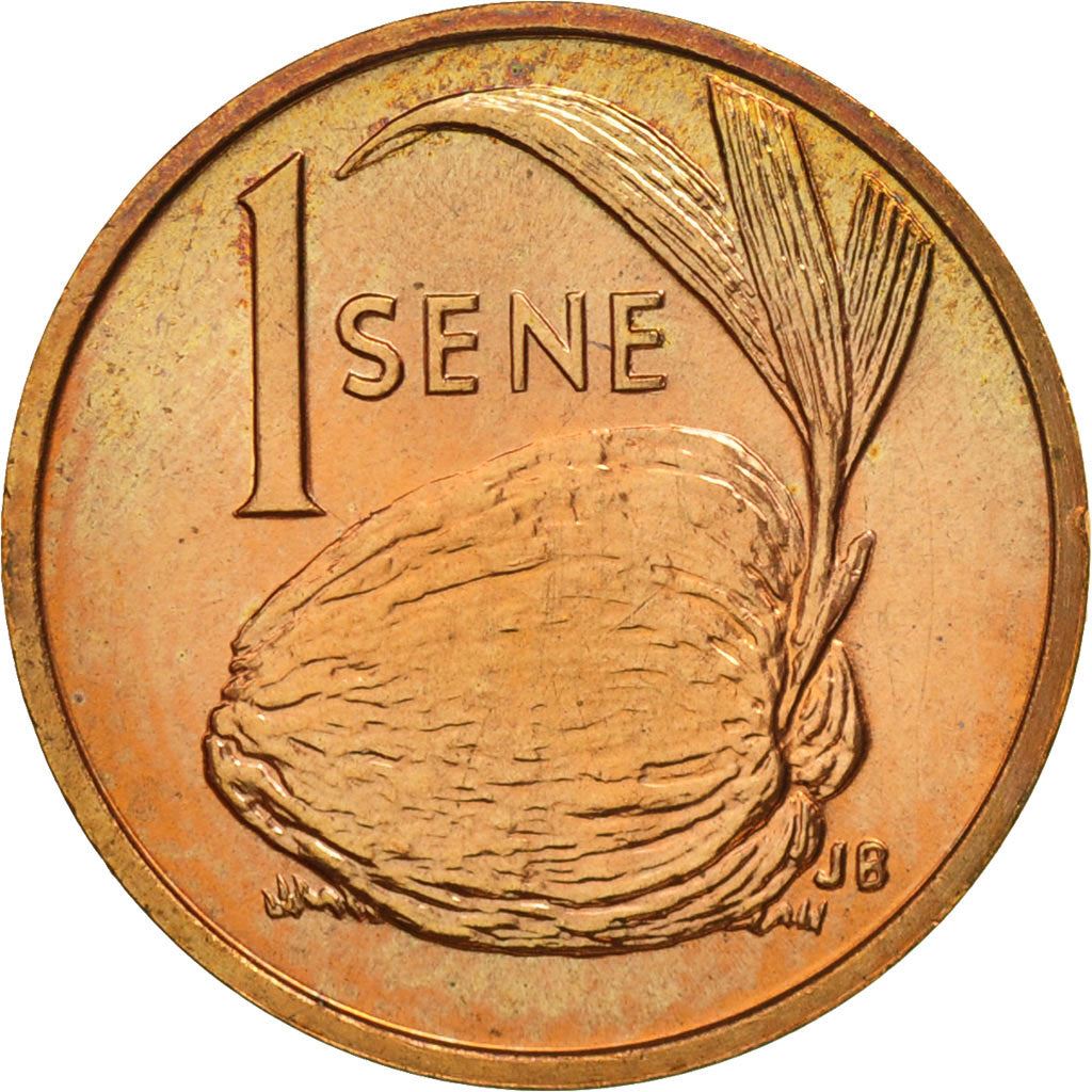 Samoa | 1 Sene Coin | Malietoa Tanumafili II | Coconut | Km:12 | 1974 - 1996