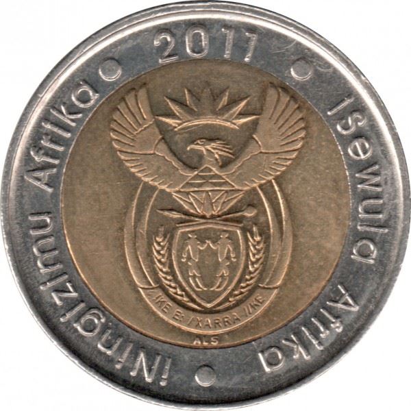 South Africa | 5 Rand Coin | Animals | Wildebeest | Gnu | Km:506 | 2011